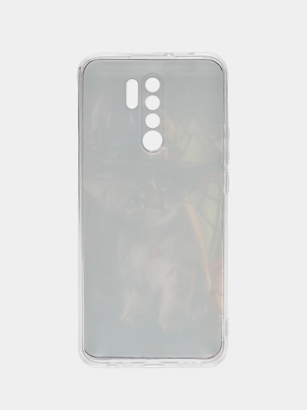 Медный силиконовый чехол на Xiaomi Redmi 9 / Сяоми Редми 9 прозрачный, с рисунком, защита камеры