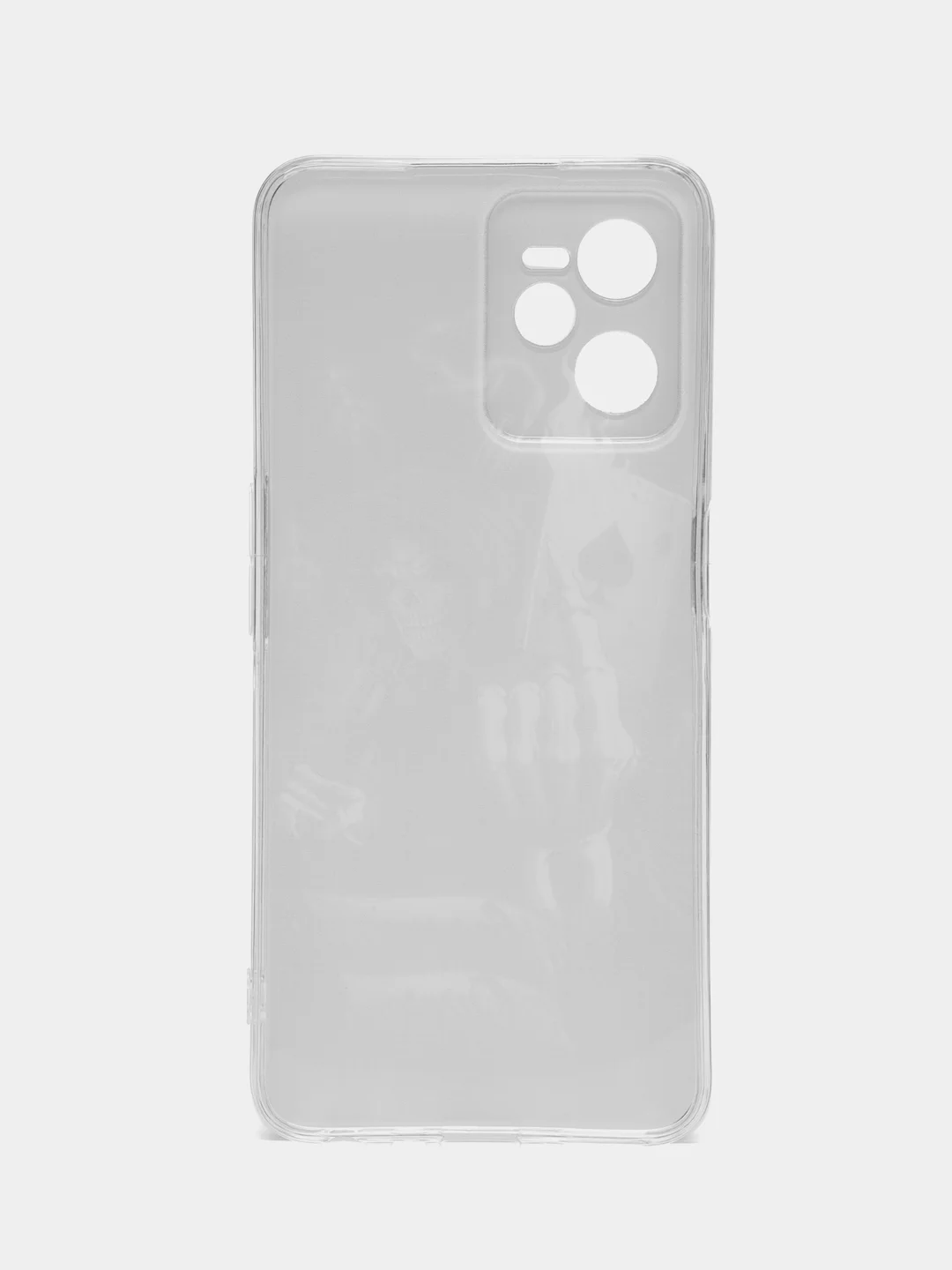 Оливковый силиконовый чехол на Realme C35 / Реалми С35 прозрачный, с рисунком, защита камеры