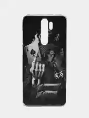 Темно-синий силиконовый чехол на Xiaomi Redmi Note 8 Pro / Сяоми Редми Нот 8 Про прозрачный с рисунком