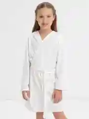 Молочный халат детский, тонкий, из односторонней махры, для бассейна