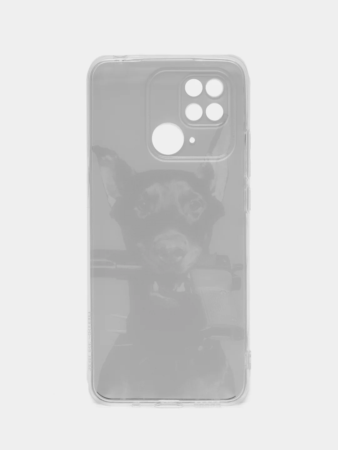 Серый чехол на Xiaomi Redmi 10C / Сяоми Редми 10С прозрачный, с рисунком, защита камеры