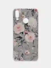 Кораллово-розовый чехол на Honor 10 Lite/Huawei P Smart 2019 / Хонор 10 Лайт прозрачный, с рисунком