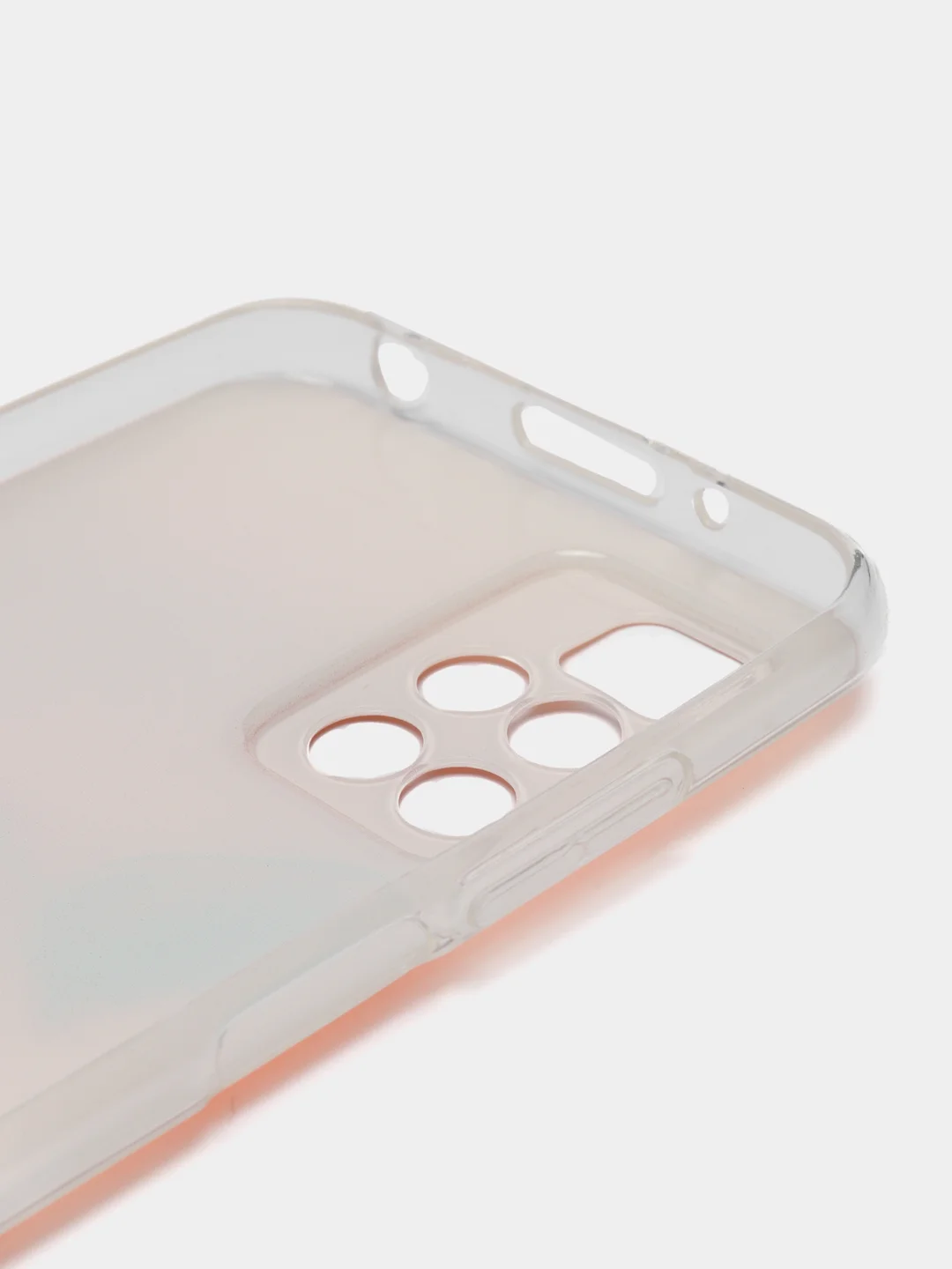 Оранжевый силиконовый чехол на Xiaomi Redmi 10 / Сяоми Редми 10 прозрачный с рисунком, защита камеры