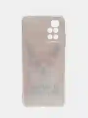 Оранжевый силиконовый чехол на Xiaomi Redmi 10 / Сяоми Редми 10 прозрачный с рисунком, защита камеры