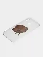 Багровый силиконовый чехол на Honor 8X / Хонор 8Х прозрачный, с рисунком, защита камеры