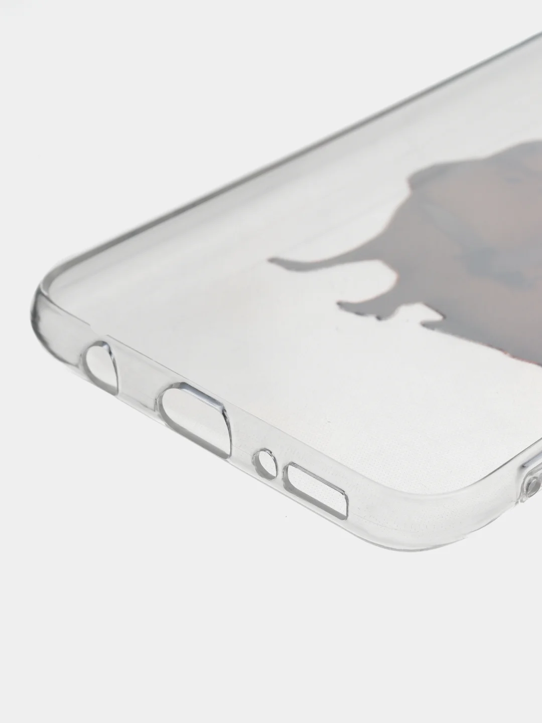 Бежевый силиконовый чехол на Samsung Galaxy A50/A30s / Самсунг А50/А30s прозрачный, с рисунком