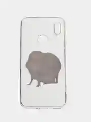 Бежевый чехол на Honor 10 Lite/Huawei P Smart 2019 / Хонор 10 Лайт прозрачный, с рисунком