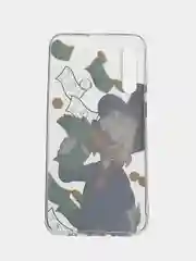 Тёмно-зелёный силиконовый чехол на Samsung Galaxy A50/A30s / Самсунг А50/А30s прозрачный, с рисунком