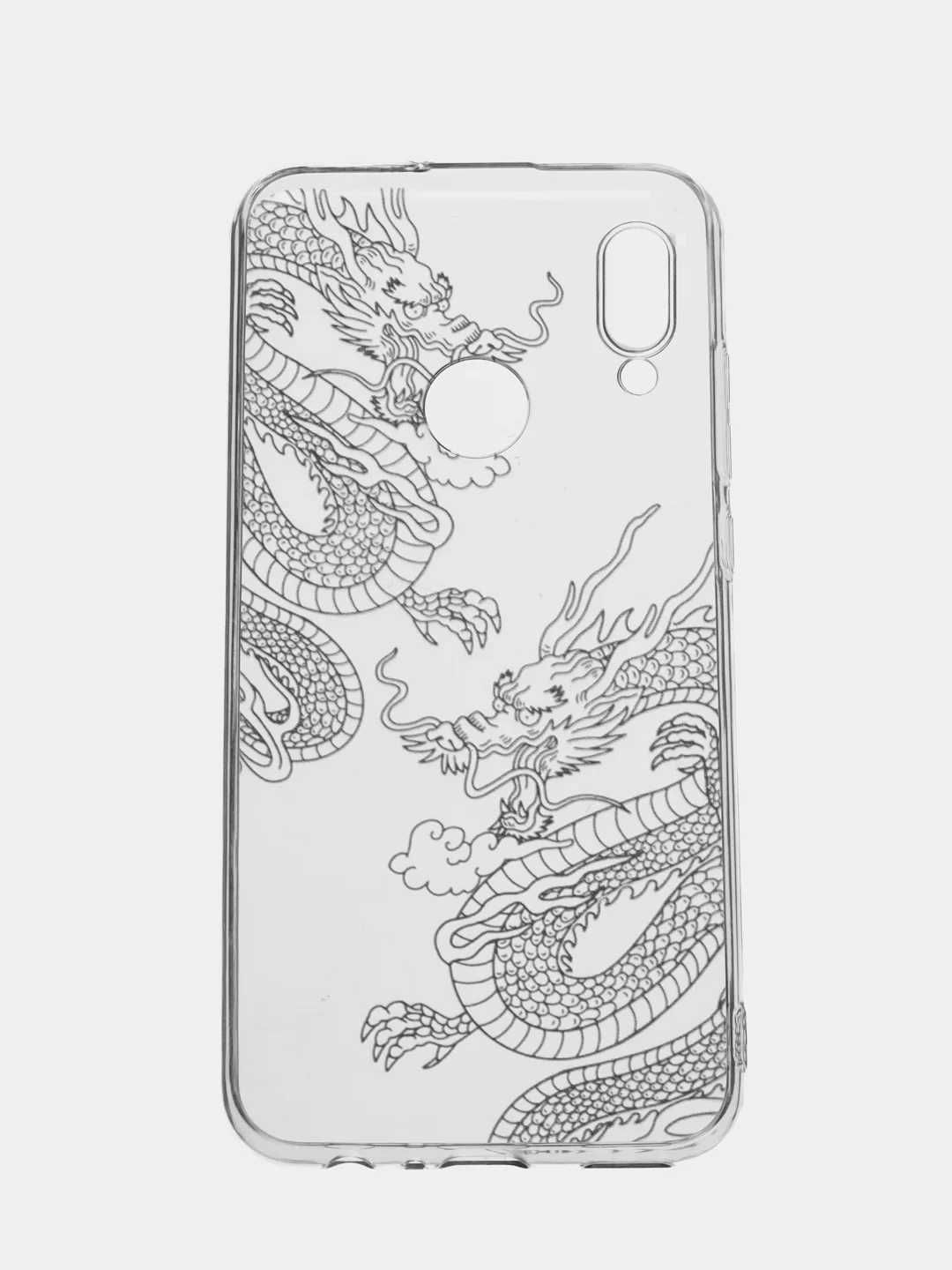 Пудровый чехол на Honor 10 Lite/Huawei P Smart 2019 / Хонор 10 Лайт прозрачный, с рисунком