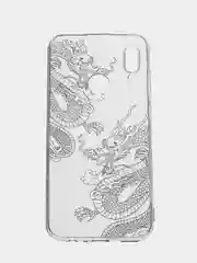 Пудровый чехол на Honor 10 Lite/Huawei P Smart 2019 / Хонор 10 Лайт прозрачный, с рисунком