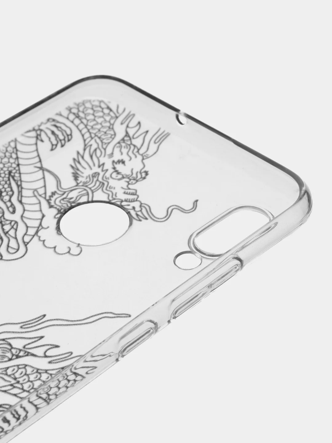 Пудровый чехол на Honor 10 Lite/Huawei P Smart 2019 / Хонор 10 Лайт прозрачный, с рисунком
