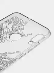 Пудровый чехол на Honor 10 Lite/Huawei P Smart 2019 / Хонор 10 Лайт прозрачный, с рисунком