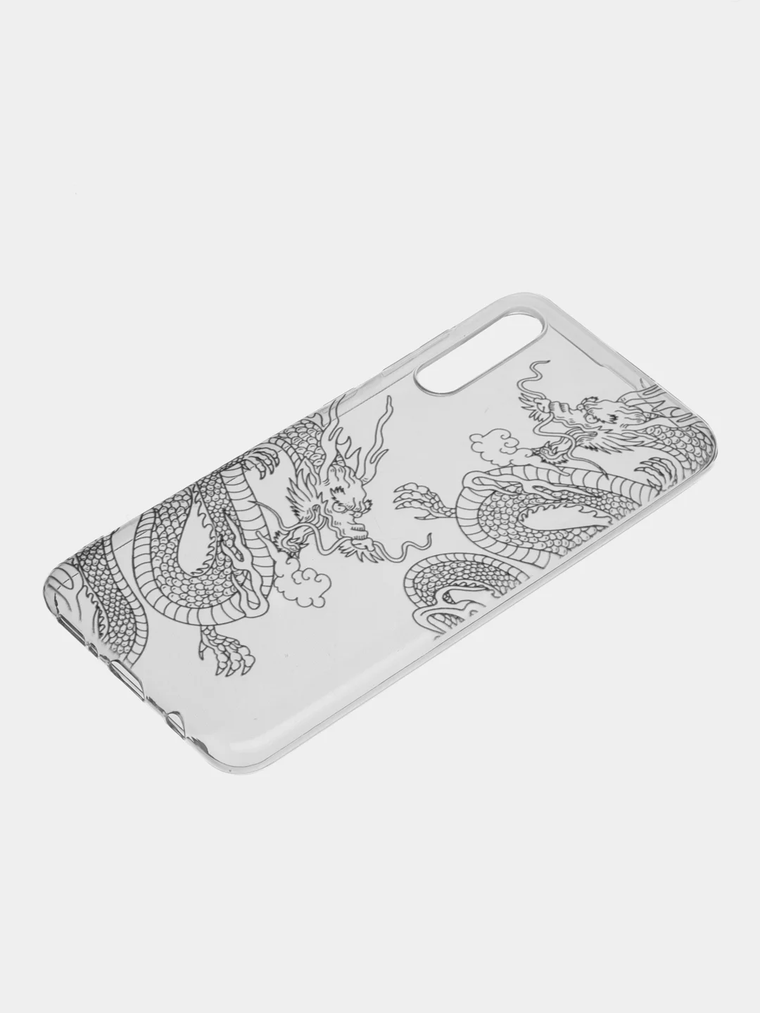 Пудровый силиконовый чехол на Samsung Galaxy A50/A30s / Самсунг А50/А30s прозрачный, с рисунком