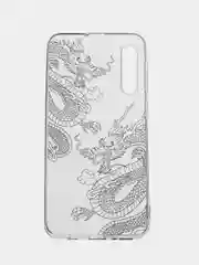 Пудровый силиконовый чехол на Samsung Galaxy A50/A30s / Самсунг А50/А30s прозрачный, с рисунком