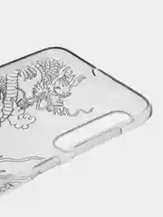 Пудровый силиконовый чехол на Samsung Galaxy A50/A30s / Самсунг А50/А30s прозрачный, с рисунком