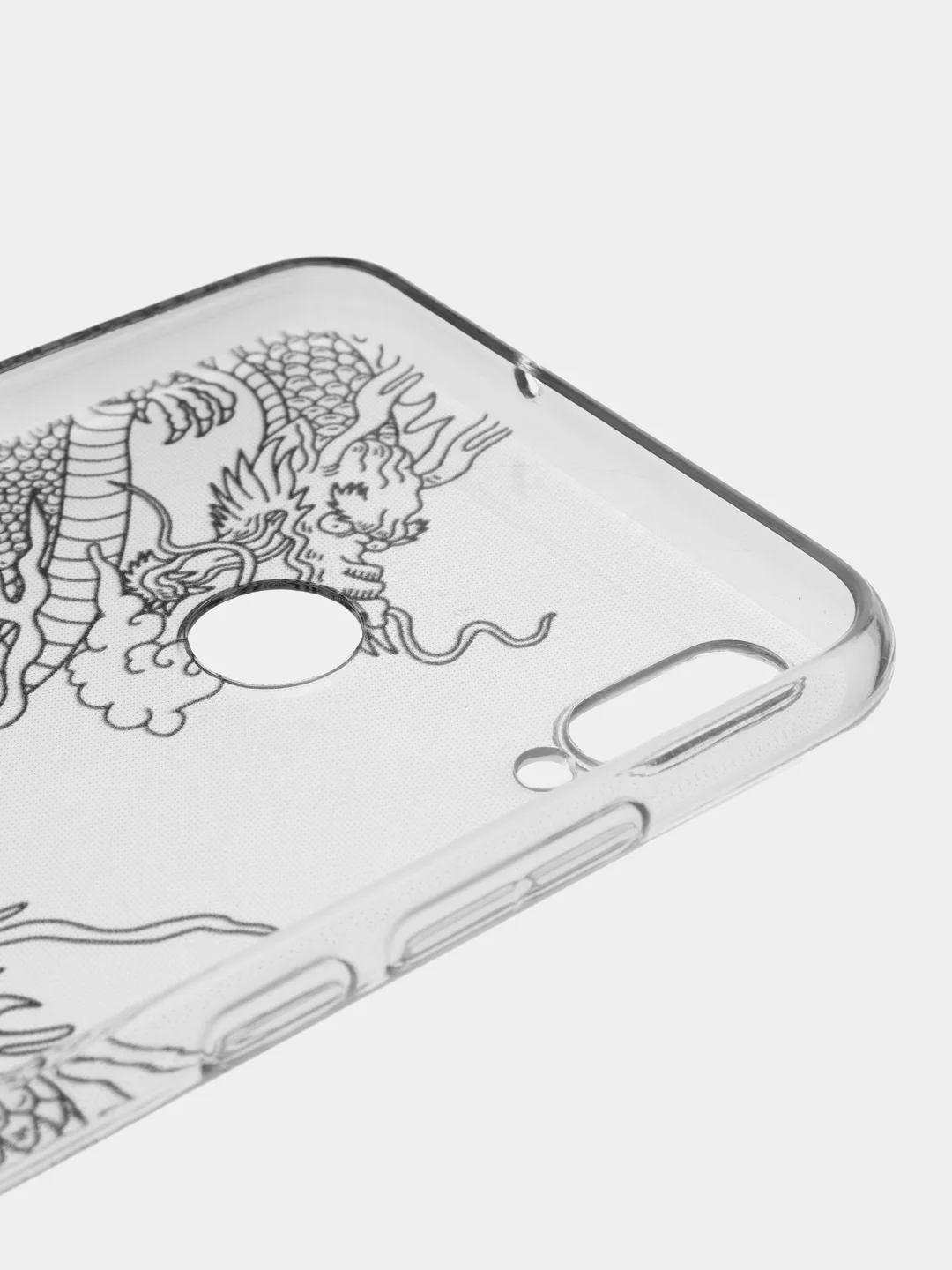 Пудровый силиконовый чехол на Honor 8X / Хонор 8Х прозрачный, с рисунком, защита камеры