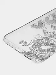 Пудровый силиконовый чехол на Honor 8X / Хонор 8Х прозрачный, с рисунком, защита камеры