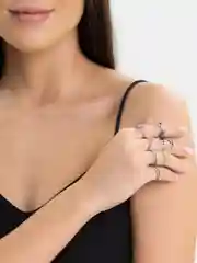 Серебряный женские кольца, набор 15 штук, винтаж
