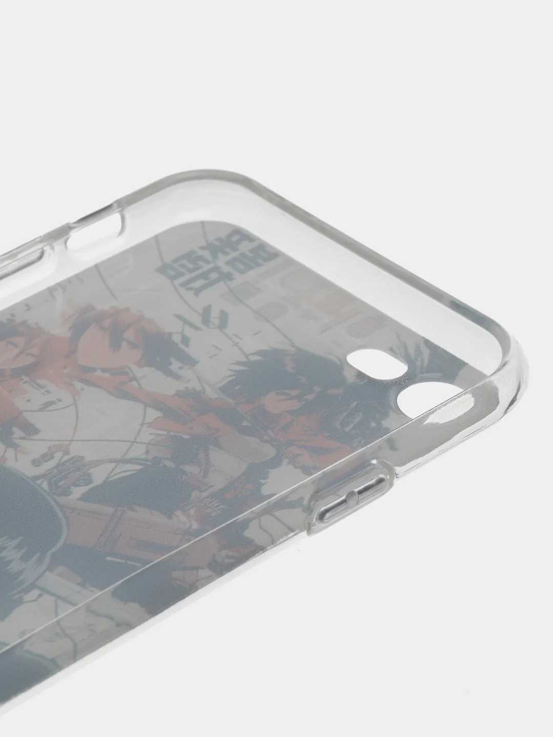 Бежевый меланж чехол для iPhone 6s, 7/8 Plus, XR, 11, с рисунком по аниме "Атака титанов"