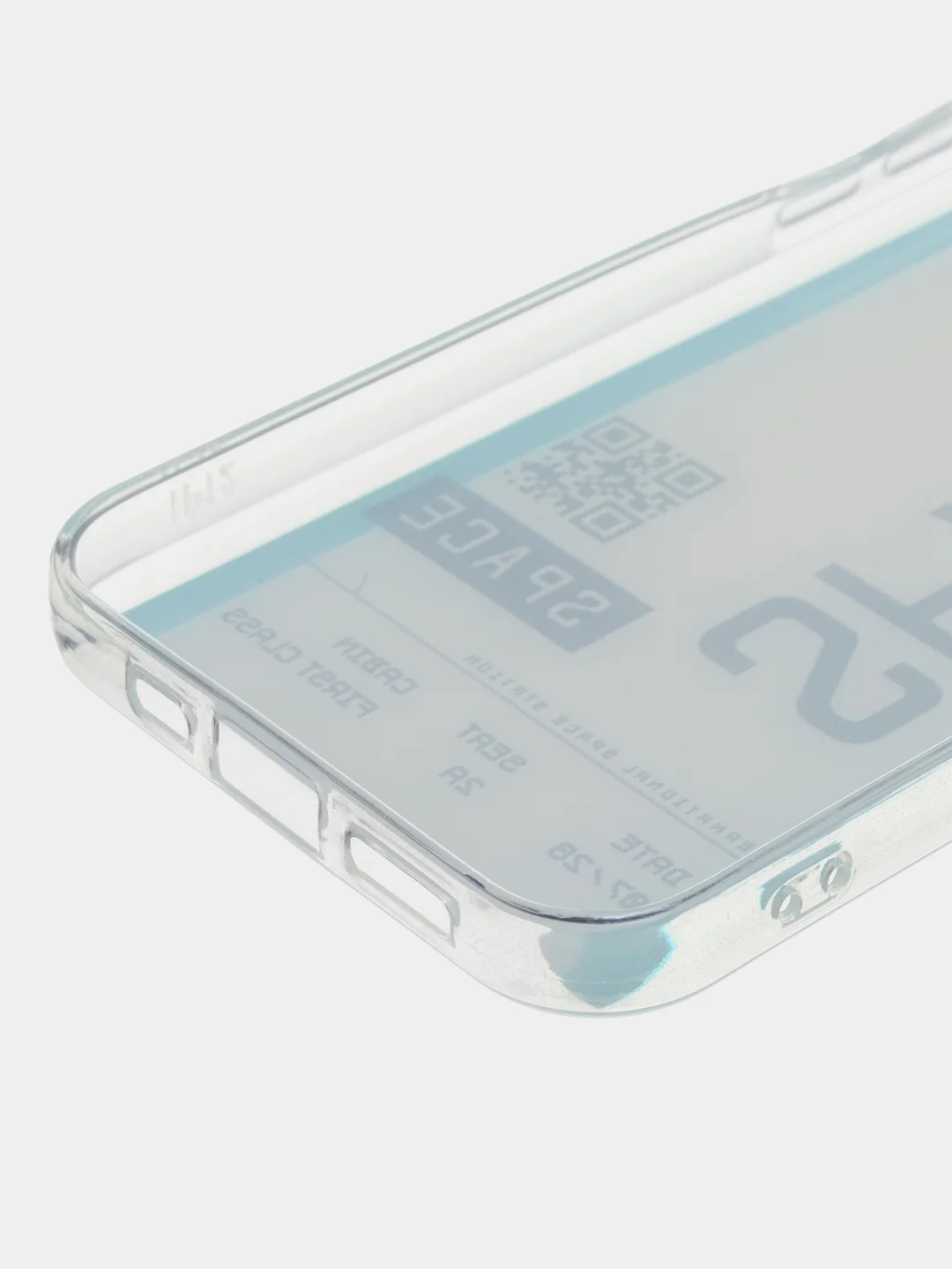 Бирюзовый чехол для iPhone "Space Ticket", на айфон 6s 7/8/SE2 Plus Xs XR 11 Pro 12 Pro mini 13 Pro