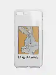 Голубой чехол прозрачный мультфильм "Looney Tunes" для iPhone 7/8 Plus XR 11 12 Pro mini 13