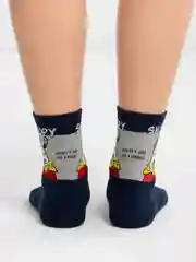 Черный хлопковые носки с принтом щенка