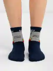Черный хлопковые носки с принтом щенка