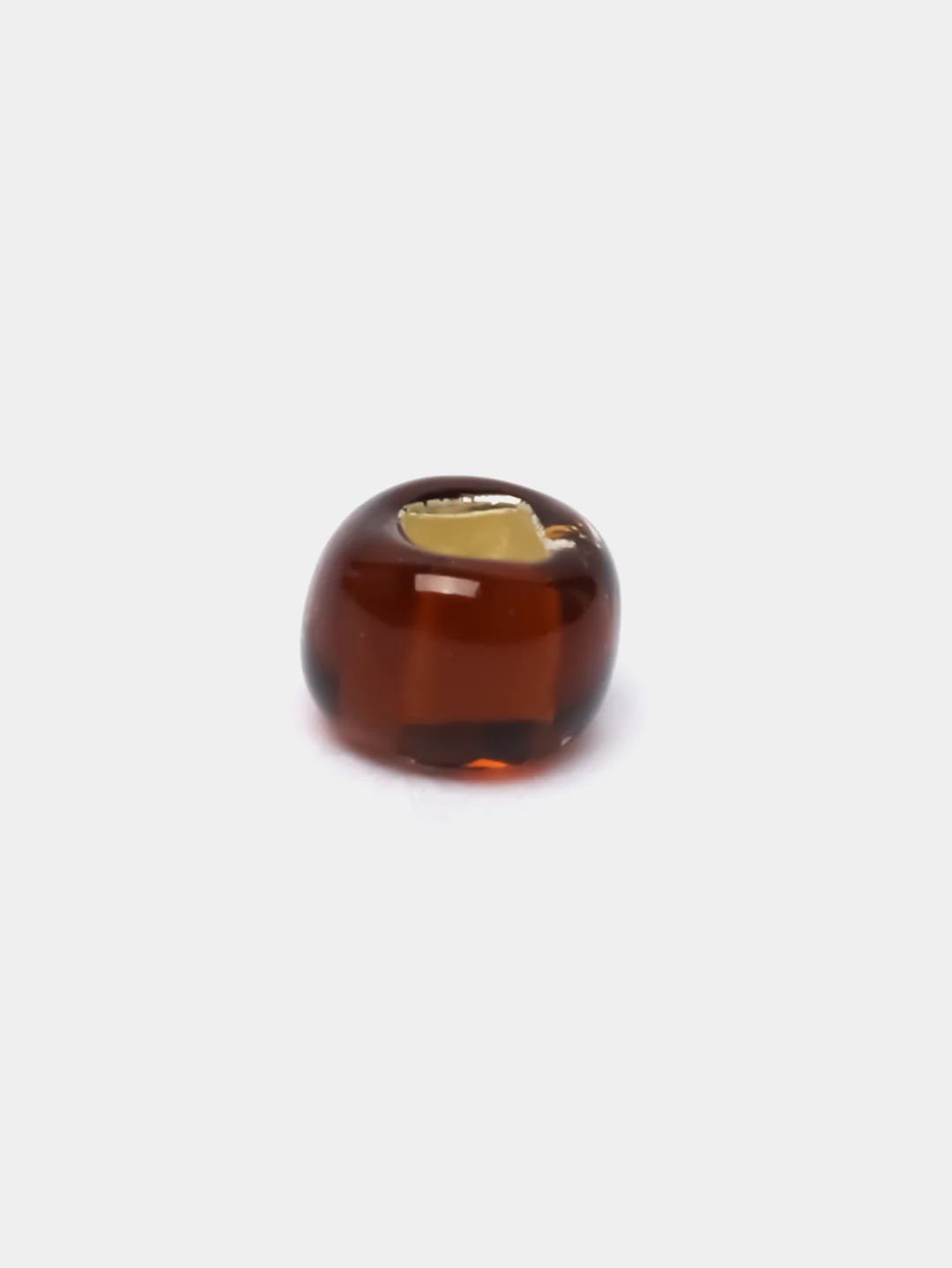 Тёмно-коричневый чешский бисер Preciosa 10/0, Transparent - silver line (10, 50 грамм)