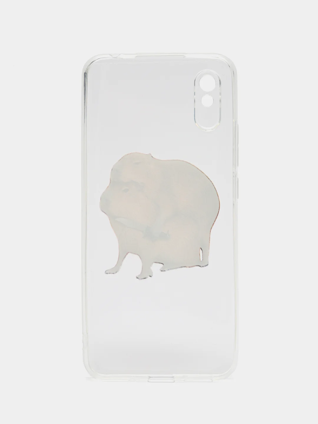 Бежевый силиконовый чехол на Xiaomi Redmi 9A / Сяоми Редми 9А прозрачный с рисунком, защита камеры