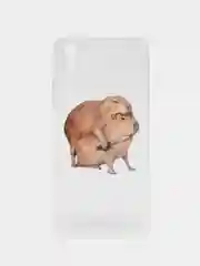 Бежевый силиконовый чехол на Xiaomi Redmi 9A / Сяоми Редми 9А прозрачный с рисунком, защита камеры