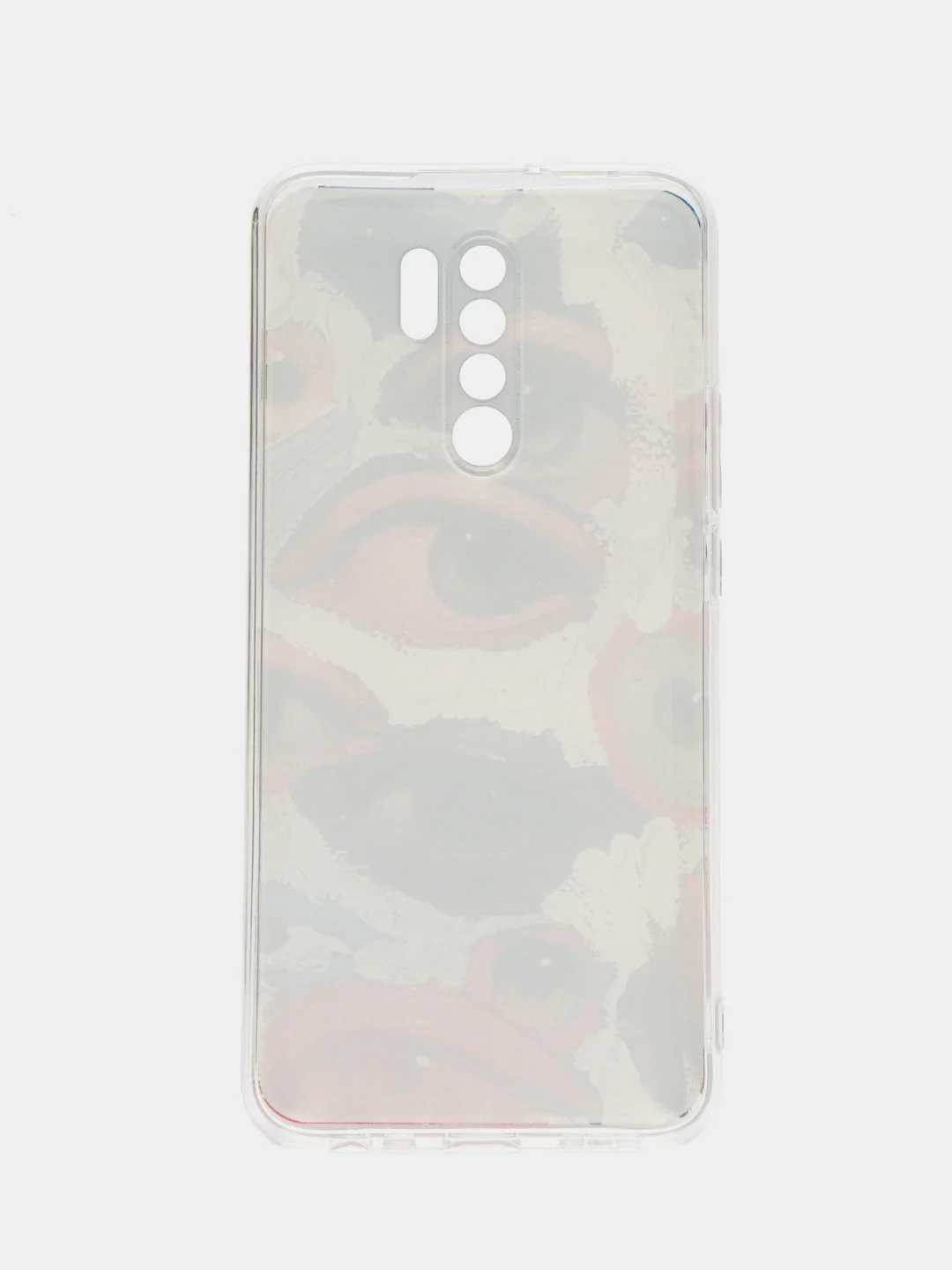 Кремовый силиконовый чехол на Xiaomi Redmi 9 / Сяоми Редми 9 прозрачный, с рисунком, защита камеры