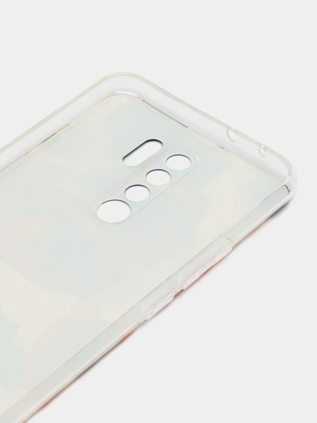 Кремовый силиконовый чехол на Xiaomi Redmi 9 / Сяоми Редми 9 прозрачный, с рисунком, защита камеры