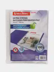 Файл мультифора с перфорацией А4 Brauberg, Комплект 50 штук, гладкие, 100 мкм, 229672