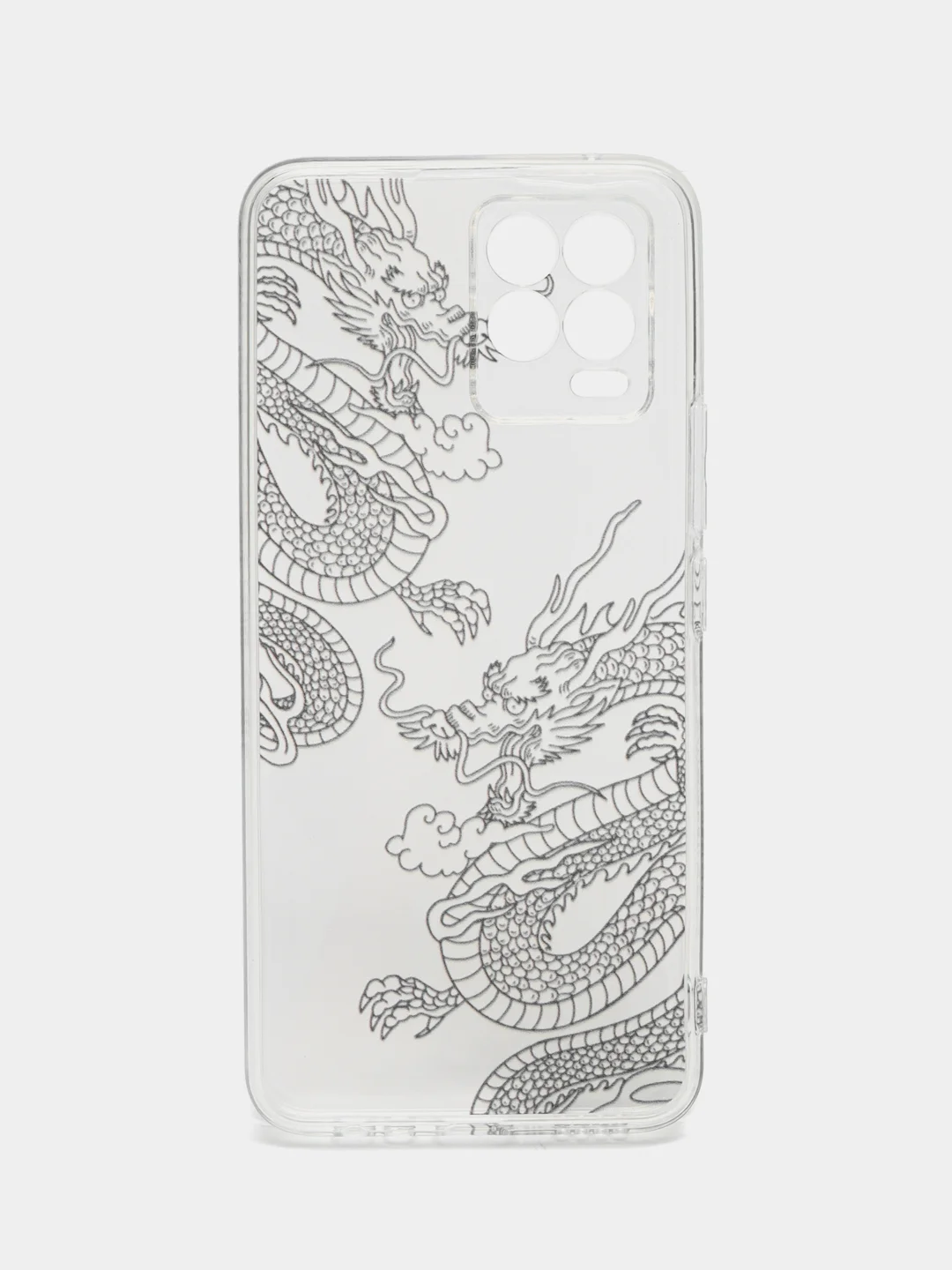 Пудровый силиконовый чехол на Oppo Realme 8/8 Pro / Оппо Реалми 8/8 Про прозрачный, с рисунком