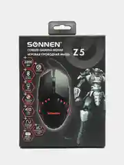 Мышь, мышка проводная для компьютера игровая Sonnen, 7 кнопок, оптическая, 513521
