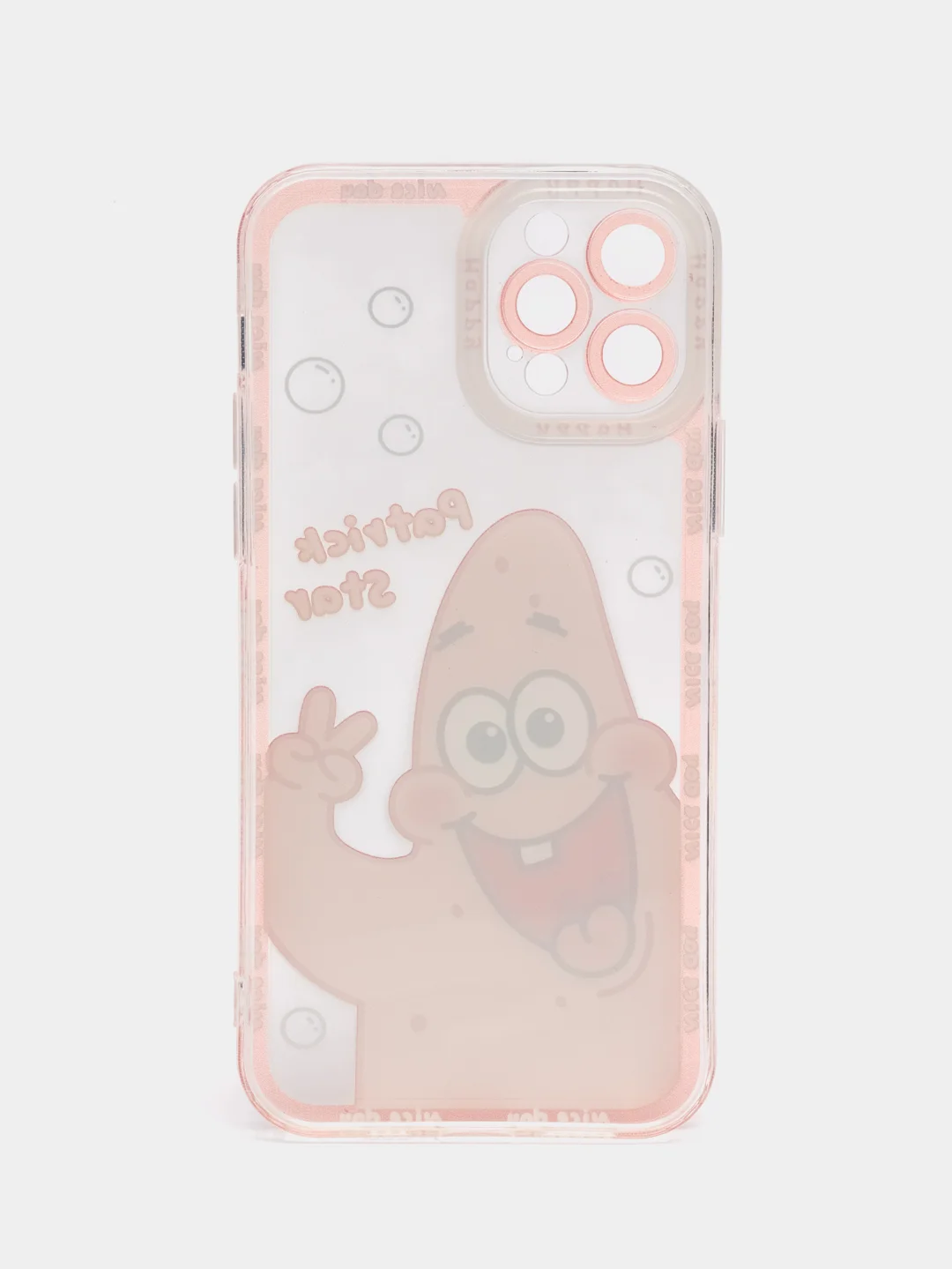 Конфетный чехол прозрачный, мультфильм "Спанч Боб", матовый, для iPhone XR, 11, 12 mini, Pro, 13 Pro
