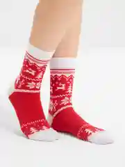 Фуксия носки Stereo Socks женские с принтом