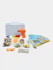 Конструктор с шуруповертом, развивающий подарок 247 деталей, BRAUBERG KIDS, 665204