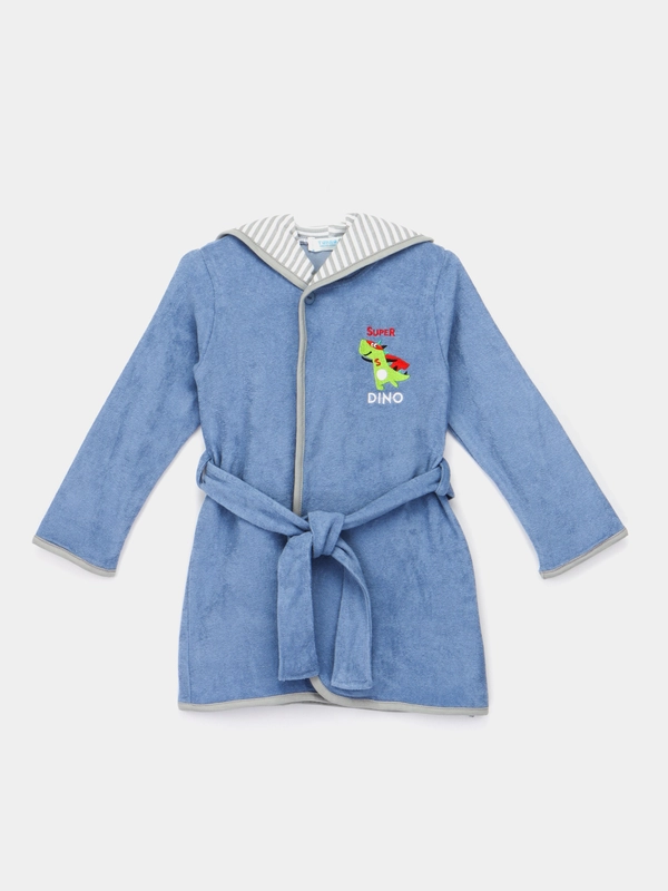Халат для мальчика махровый, банный, 3-6 лет (рост 98-116 см)