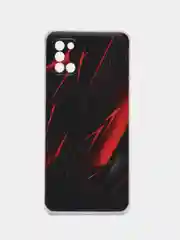 Красный силиконовый чехол на Samsung Galaxy A31 / Самсунг А31 прозрачный с рисунком, защита камеры