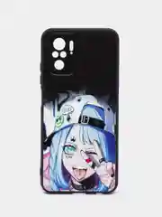 Сиреневый чехол с рисунком на Poco M5s, Xiaomi Redmi Note 10 и Note 10S (Поко М5с и Редми Нот 10)