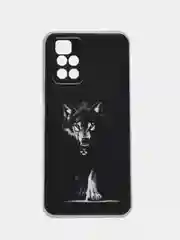 Серый меланж силиконовый чехол на Xiaomi Redmi 10 / Сяоми Редми 10 прозрачный с рисунком, защита камеры