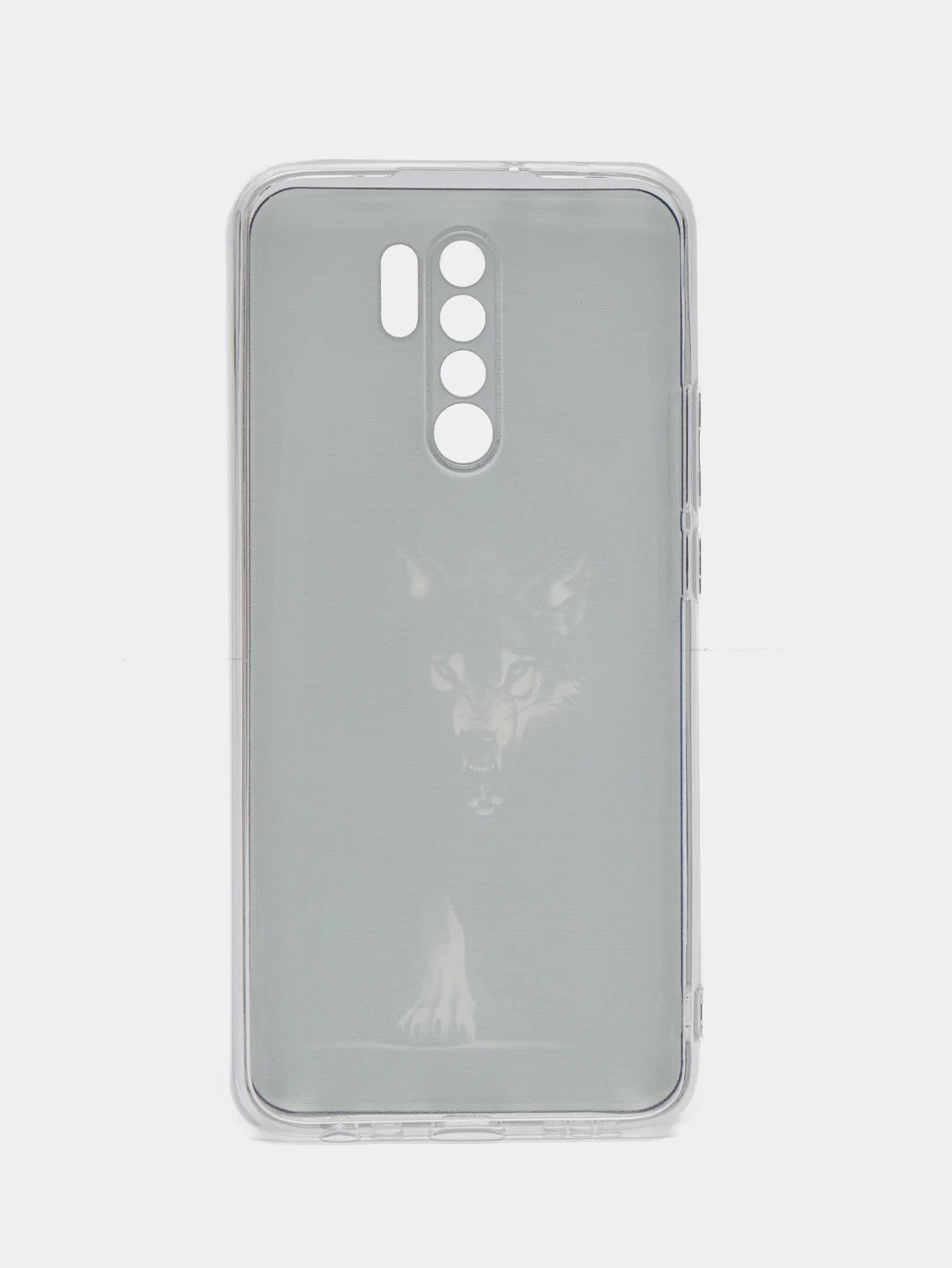 Серый меланж силиконовый чехол на Xiaomi Redmi 9 / Сяоми Редми 9 прозрачный, с рисунком, защита камеры