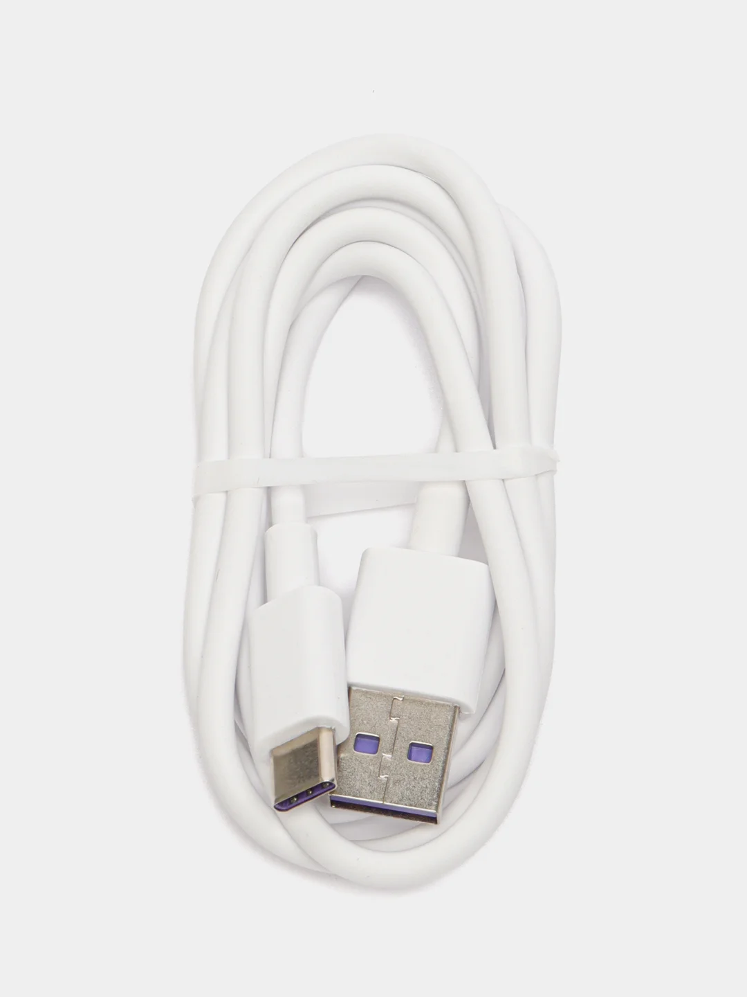 Белый кабель Type-C - USB для быстрой зарядки и передачи данных
