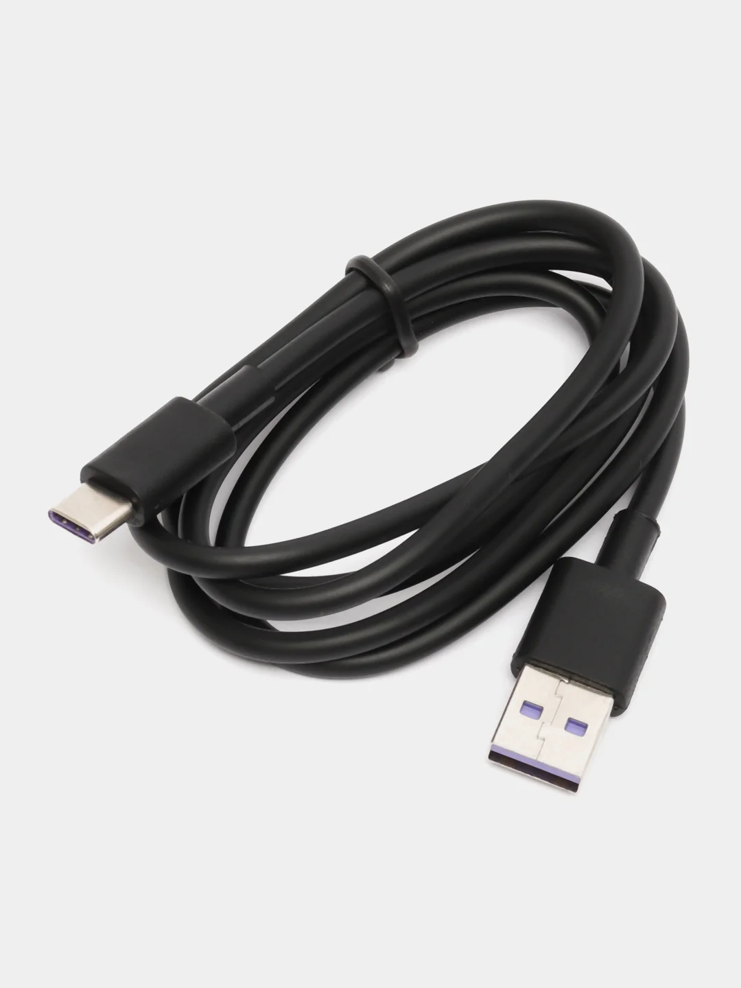 Черный кабель Type-C - USB для быстрой зарядки и передачи данных