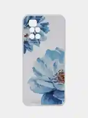 Лазурный силиконовый чехол на Xiaomi Redmi 10 / Сяоми Редми 10 прозрачный с рисунком, защита камеры