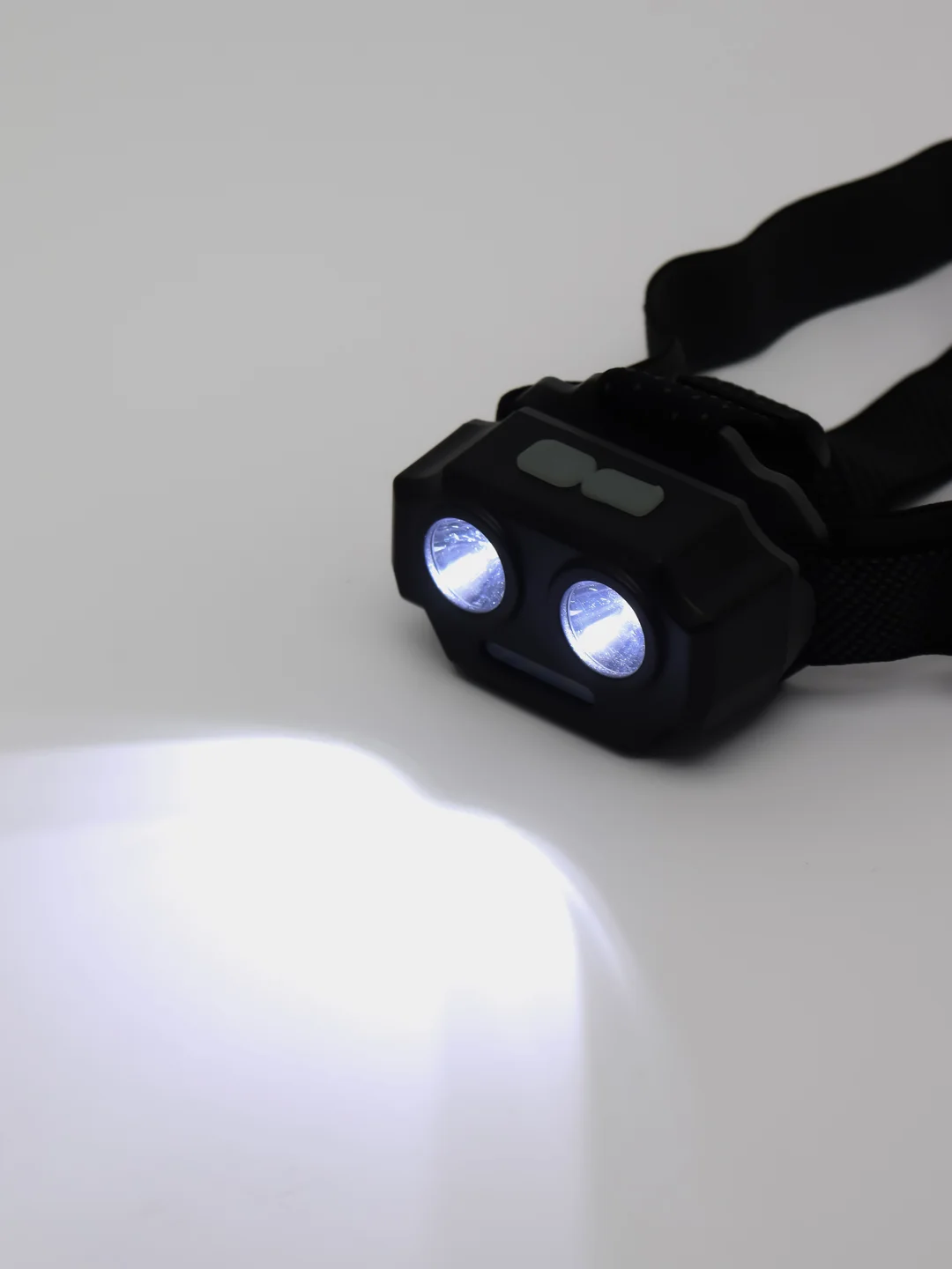 Фонарь налобный Ермак, 2 P30 LED + 3 SMD, 5 режимов, 1200 мАч, USB кабель, пластик, 7,2 х 4,8 х 4 см