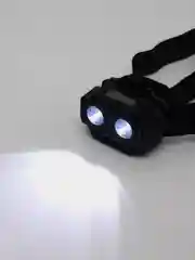 Фонарь налобный Ермак, 2 P30 LED + 3 SMD, 5 режимов, 1200 мАч, USB кабель, пластик, 7,2 х 4,8 х 4 см