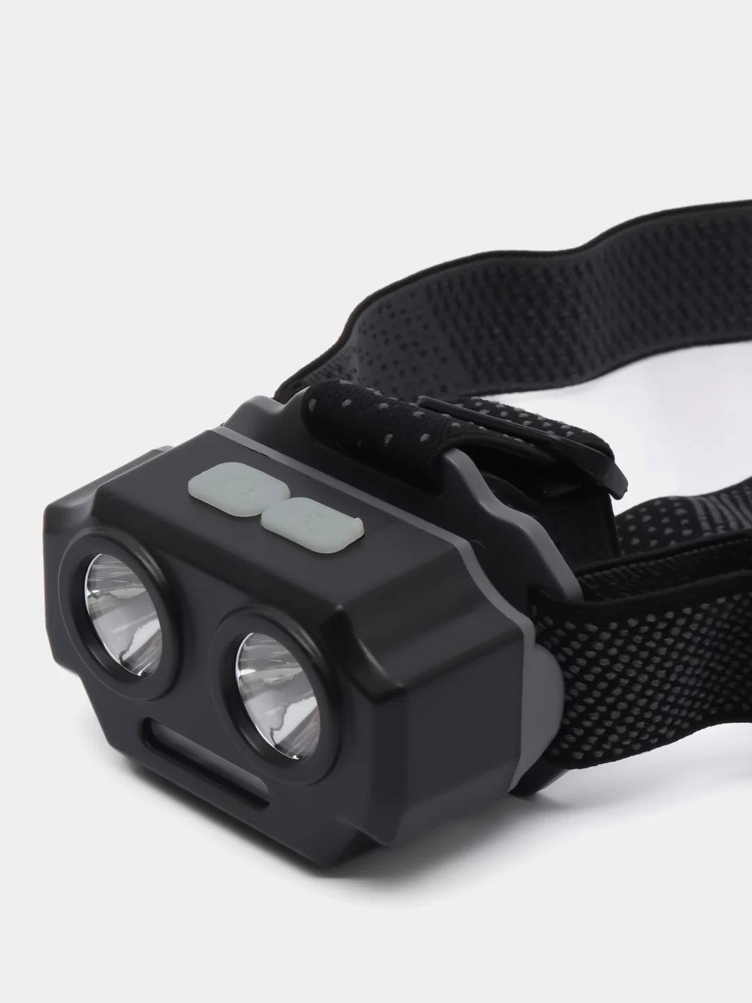 Фонарь налобный Ермак, 2 P30 LED + 3 SMD, 5 режимов, 1200 мАч, USB кабель, пластик, 7,2 х 4,8 х 4 см