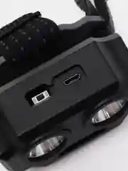 Фонарь налобный Ермак, 2 P30 LED + 3 SMD, 5 режимов, 1200 мАч, USB кабель, пластик, 7,2 х 4,8 х 4 см